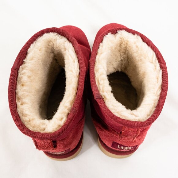 UGG Australia Classic Mini Exotic Scales Sheepskin Boots Women’s 10 Pink Suede - Picture 7 of 10